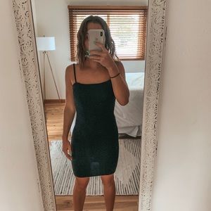 F21 black midi dress